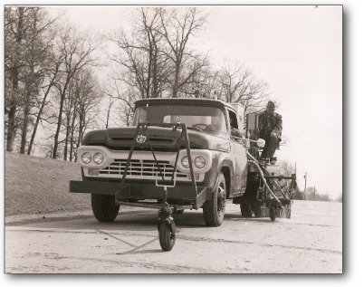 Old picture of paint truck