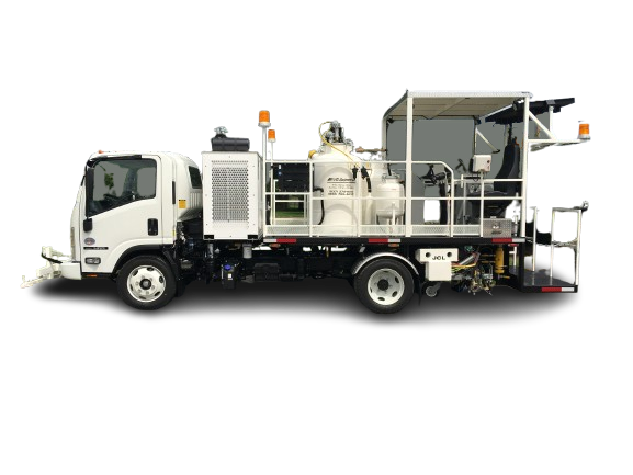 Small airspray paint truck